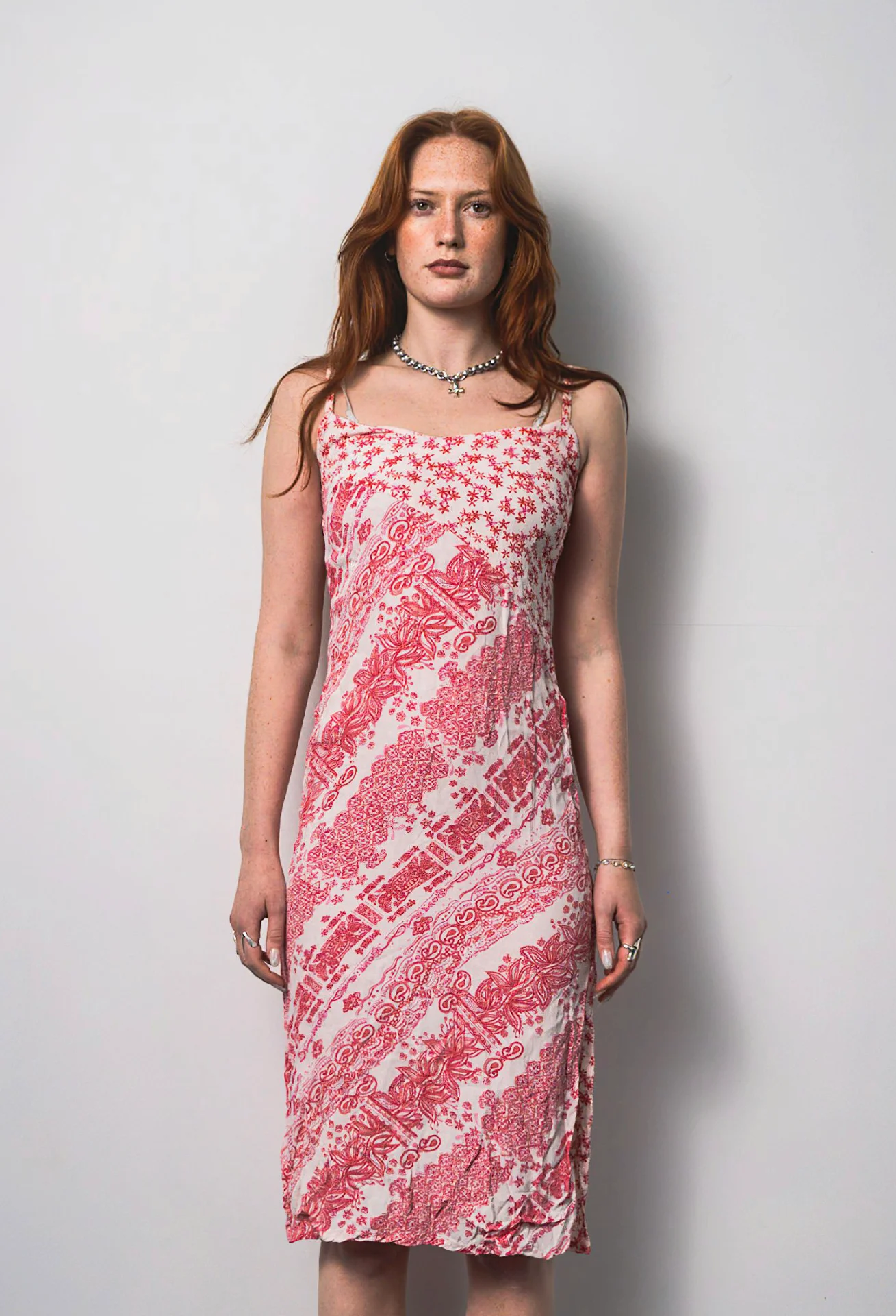 Hennes - Red Pattern Dress (S)