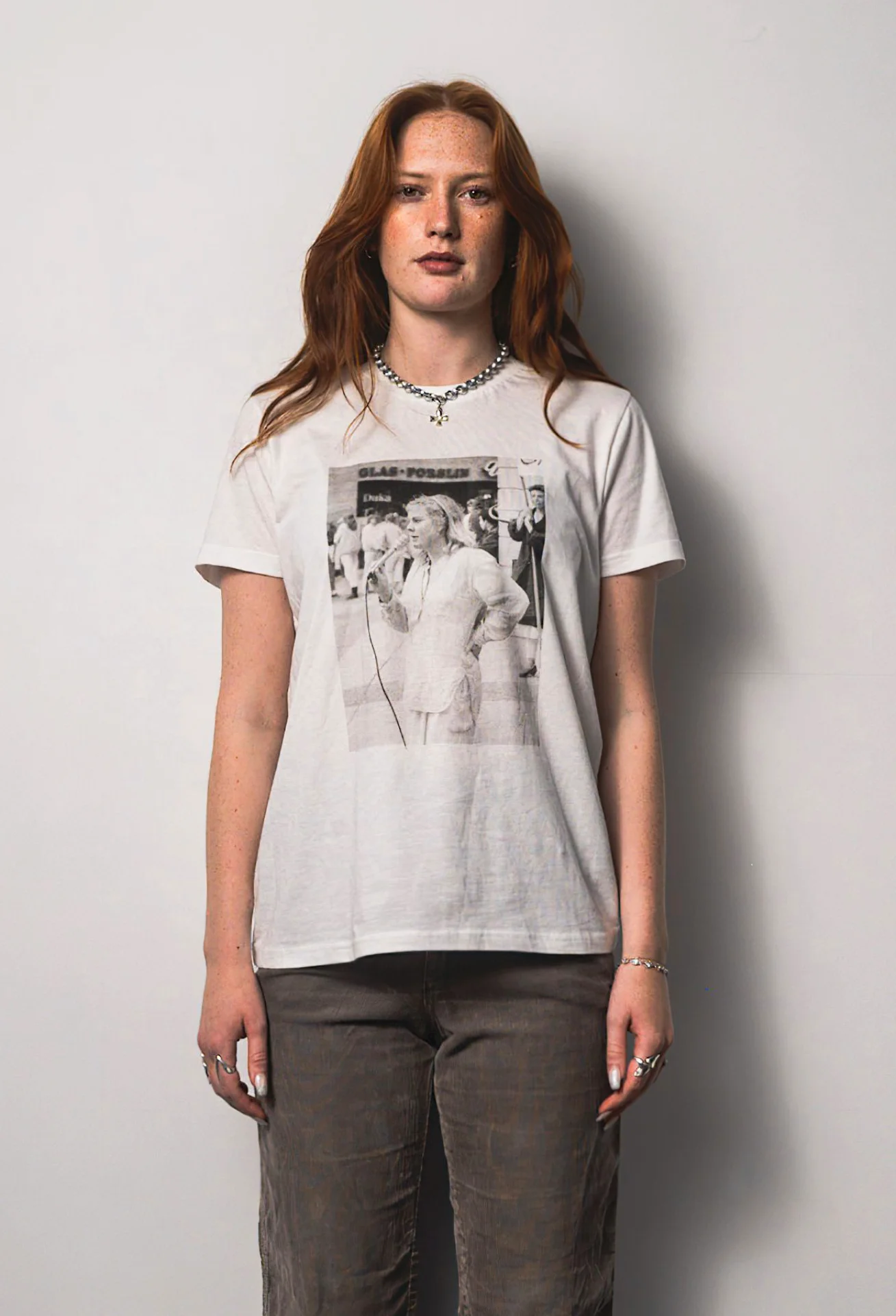 Neutral - White Tee with print (S)