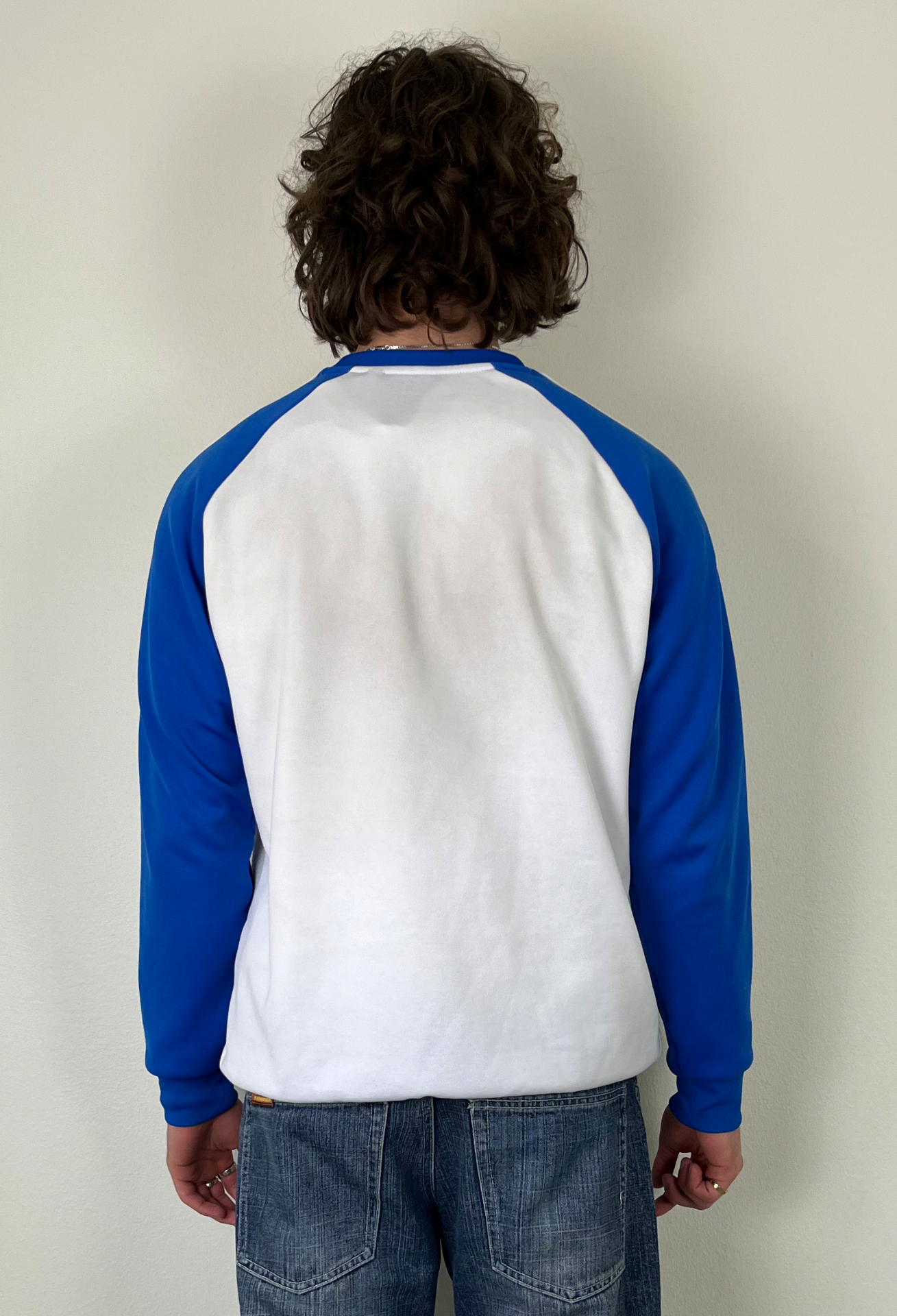 Adidas - Blue & White Sweatshirt (L)