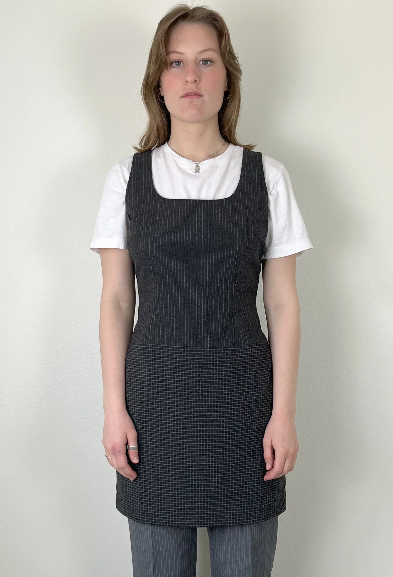 Hennes - Grey Patterned Dress (38)