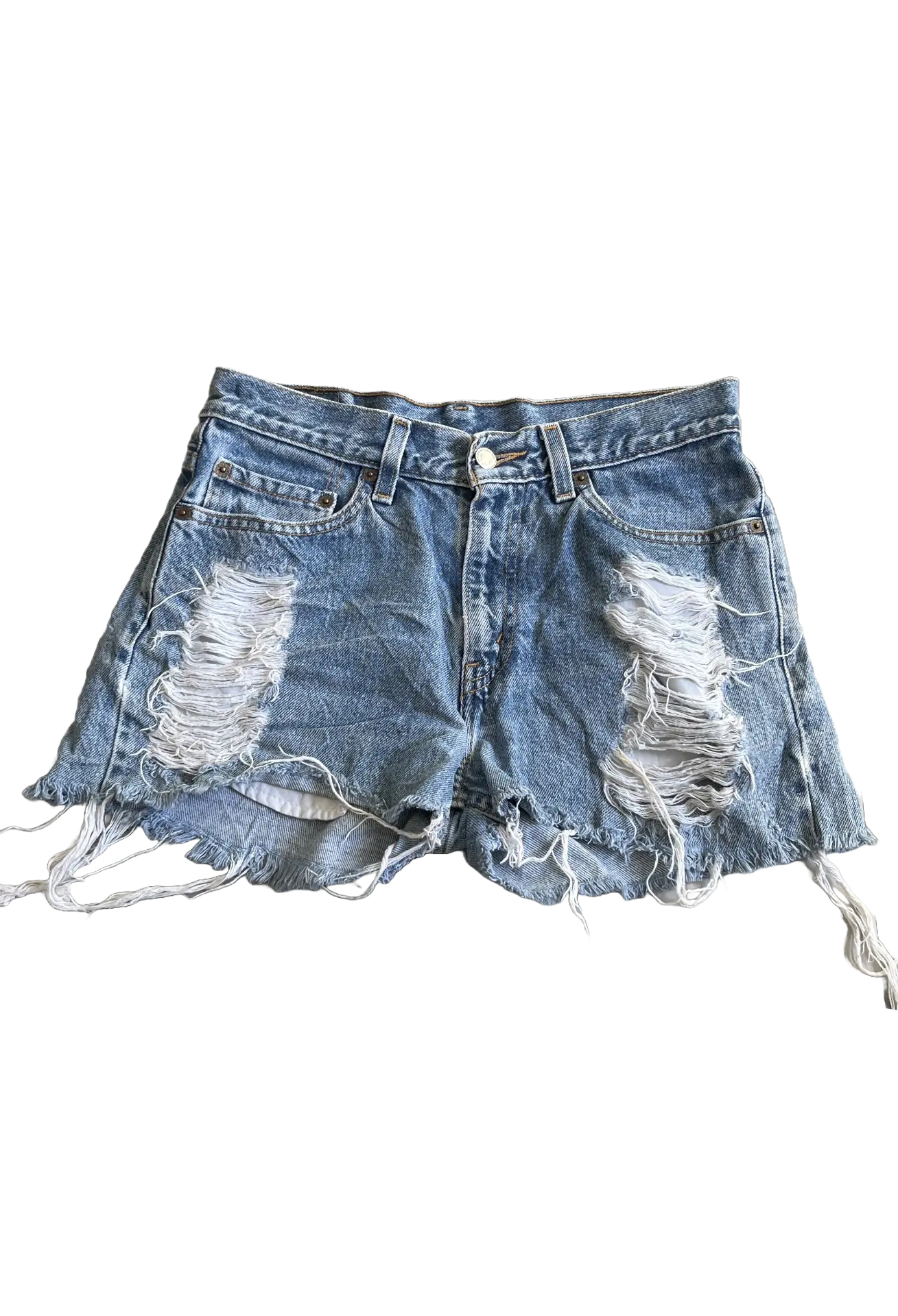 Levi's - Distressed Denim Shorts (W27)
